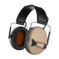 Defender Safety DECITECH E1 Active Hearing Protection, Over the Head Earmuffs NRR 24 Tan DCT-E1-03